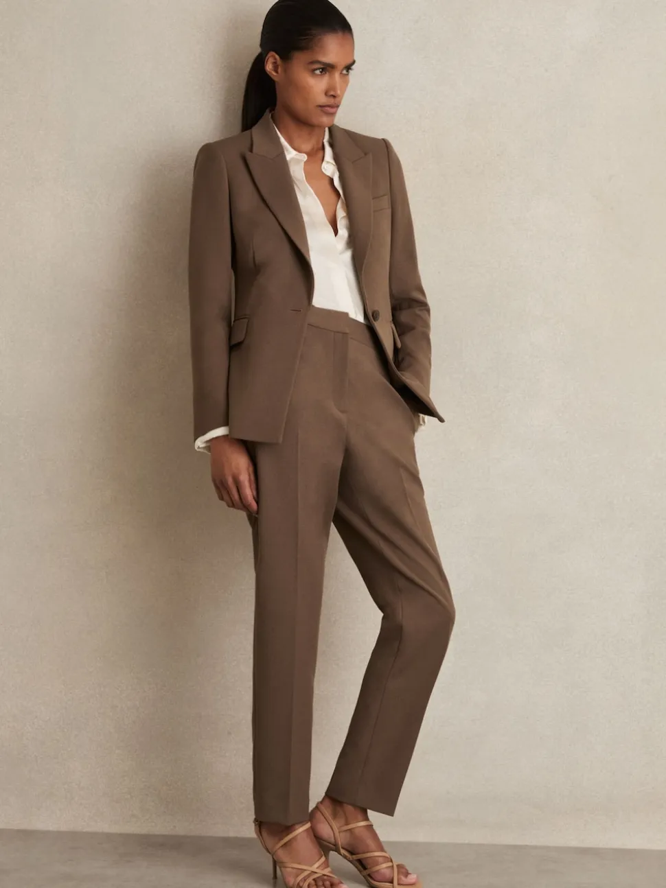 Mink neutre - Pantalon de costume Reiss Gabi slim