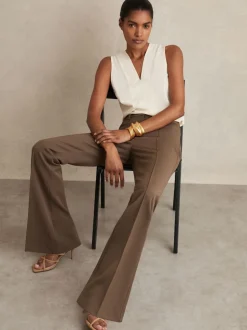 Mink neutre - Pantalon de costume Reiss Gabi évasé