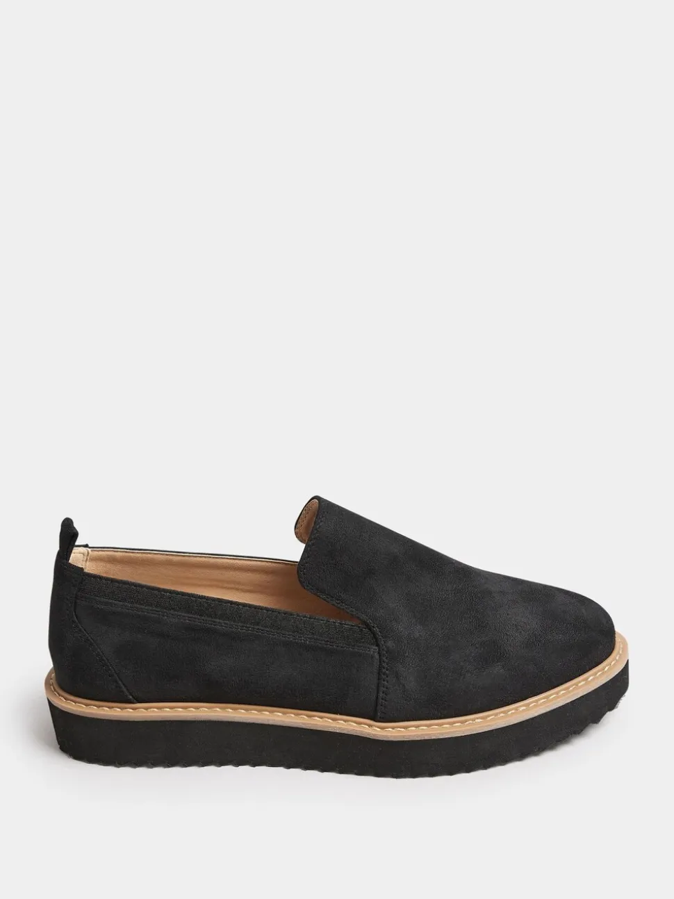 Mocassins à enfiler en faux daim Yours Curve en taille EEE extra large