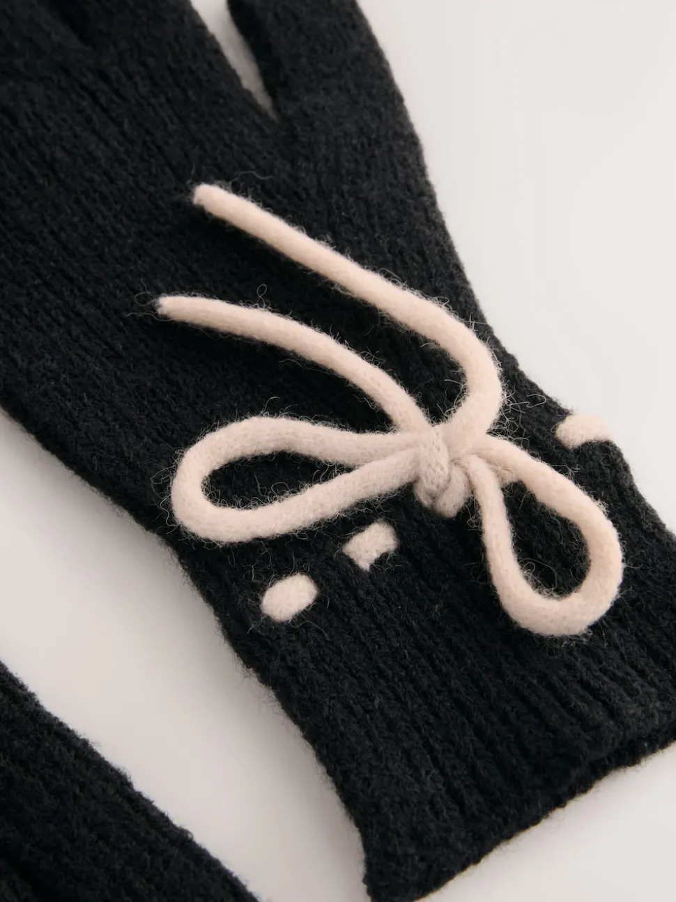 monochrome - Lot 3gants en maille D Bows 1