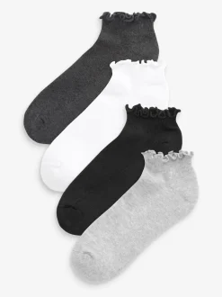 monochrome - Paquet de chaussettes d'entraînement à semelle coussinée Frill Top 4