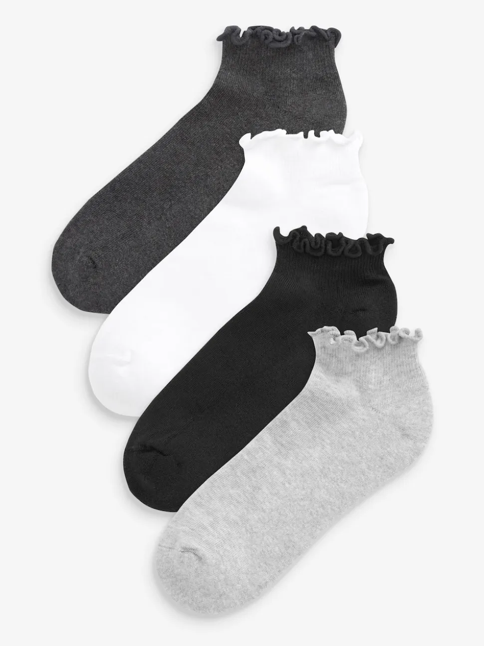 monochrome - Paquet de chaussettes d'entraînement à semelle coussinée Frill Top 4