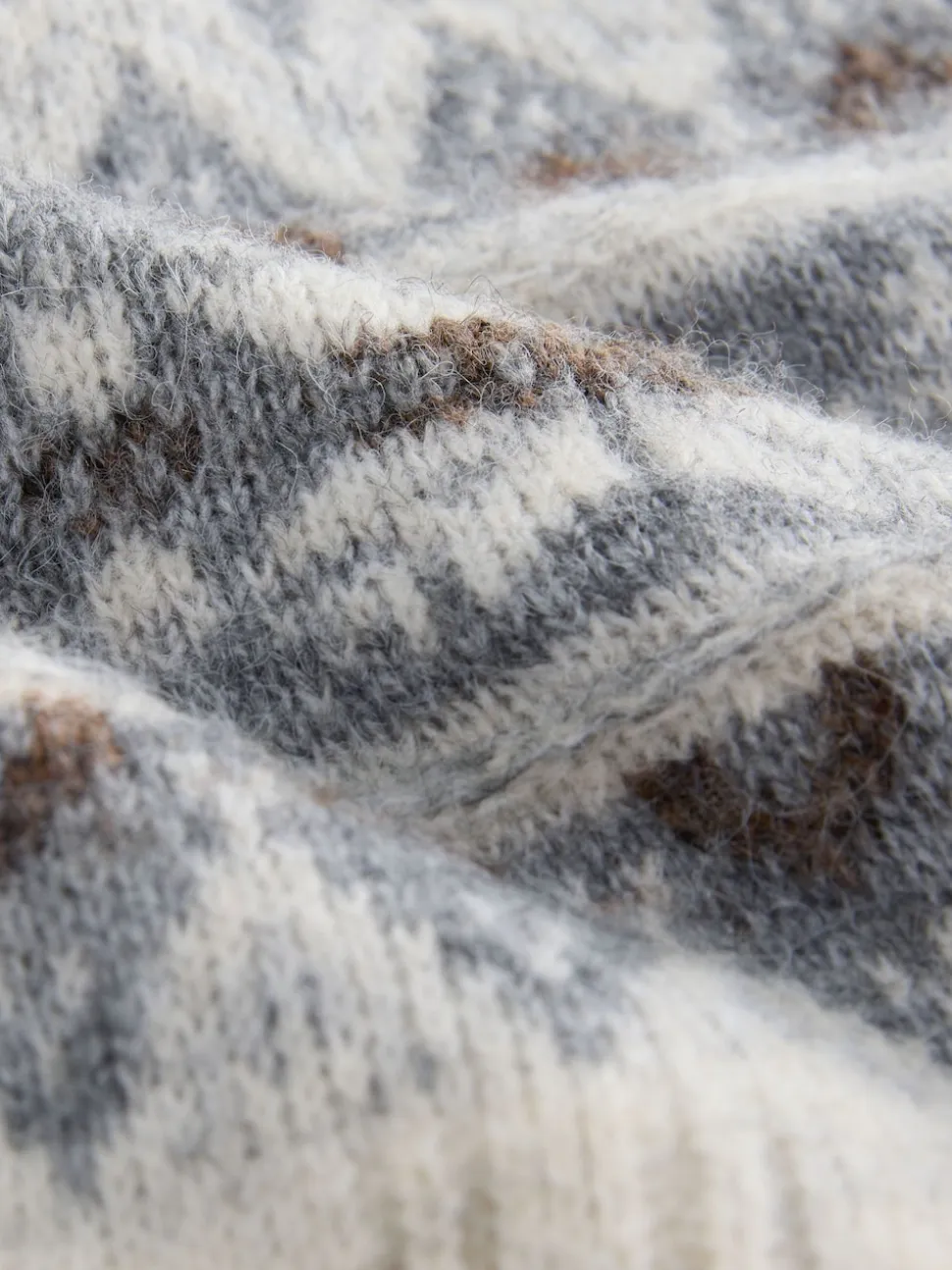 Motif Fair Isle Écru - Pull de Noël assorti pour la famille