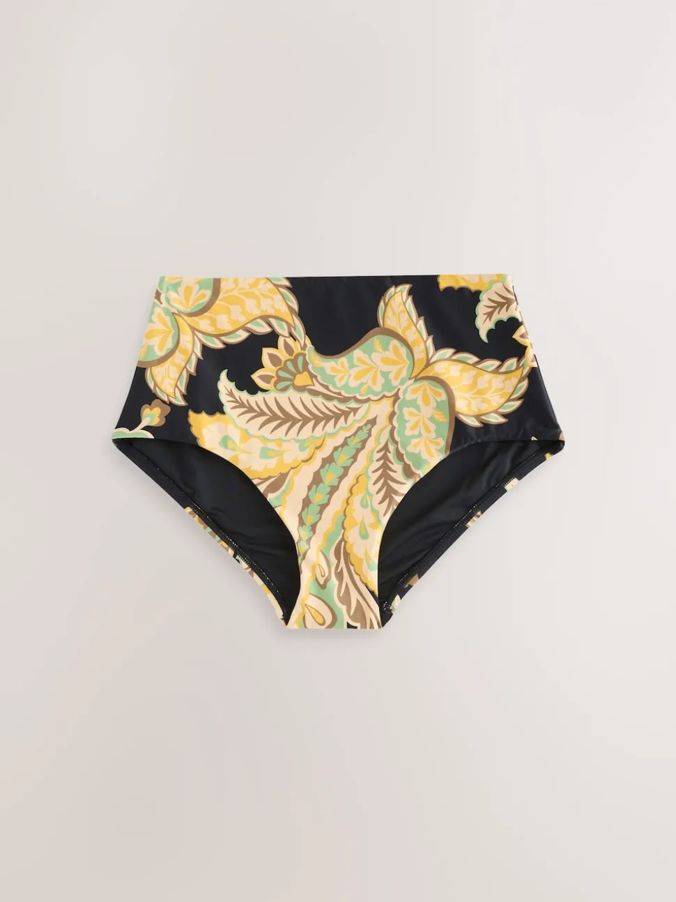 Motif paisley noir/vert - Bas de bikini Imprimé