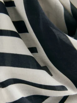 Motifs Géométriques noir/blanc - Écharpe carrée