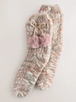 neutre - Lot de 1 chaussettes chaussons épaisses