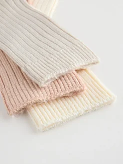 neutre - Lot de 3 paires de chaussettes côtelées à poignée chaude