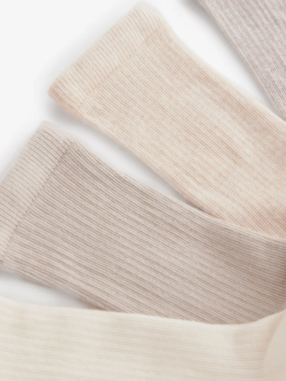 neutre - Lot de 4 paires de socquettes en maille côtelée