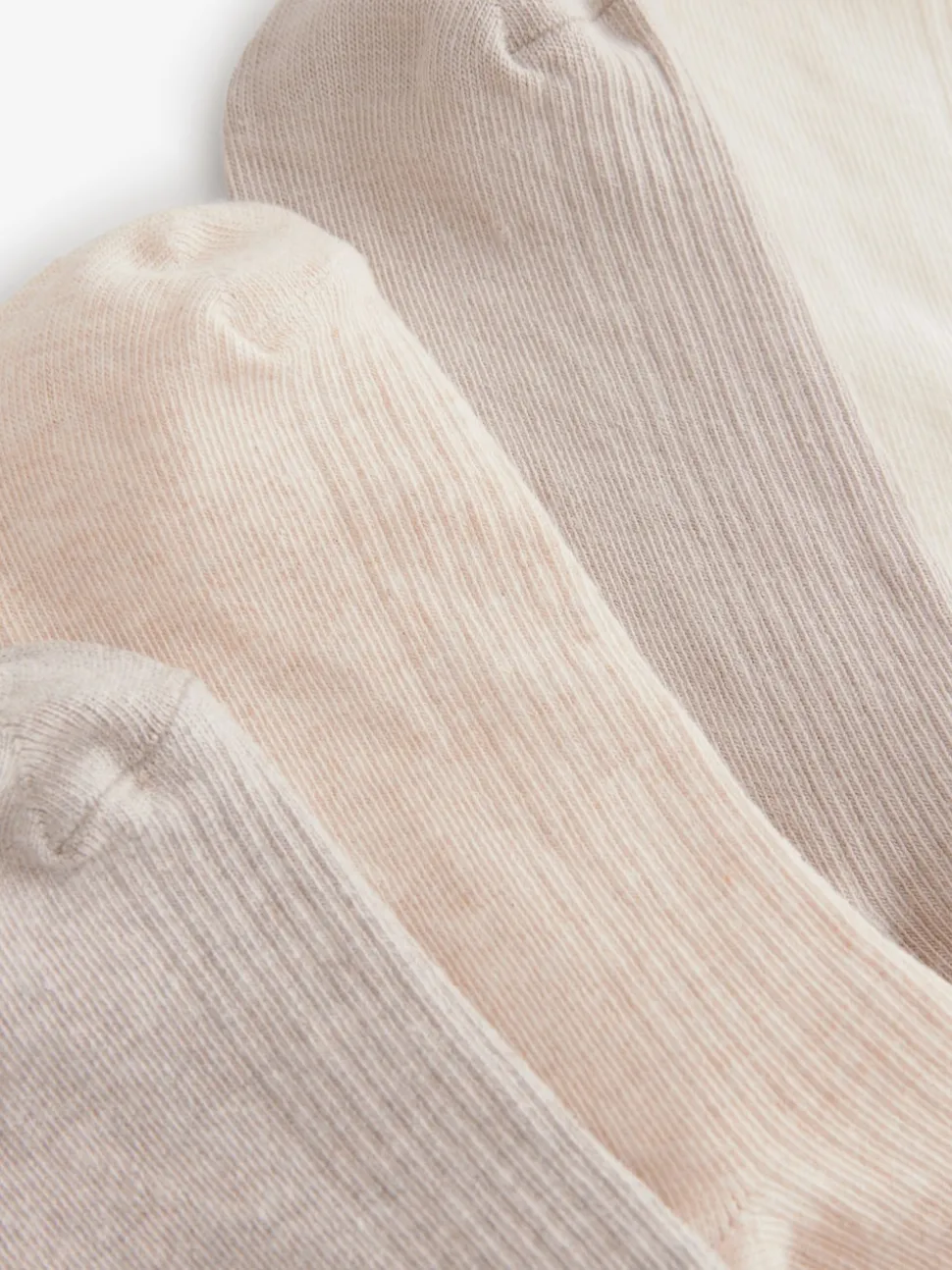 neutre - Lot de 4 paires de socquettes en maille côtelée