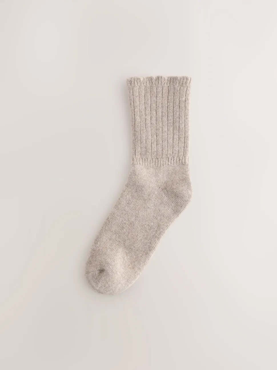 neutre - Lot de 2 paires de chaussettes en laine mérinos