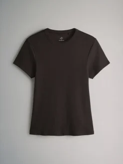 neutre - The Set lot de 5 t-shirts côtelés à manches courtes