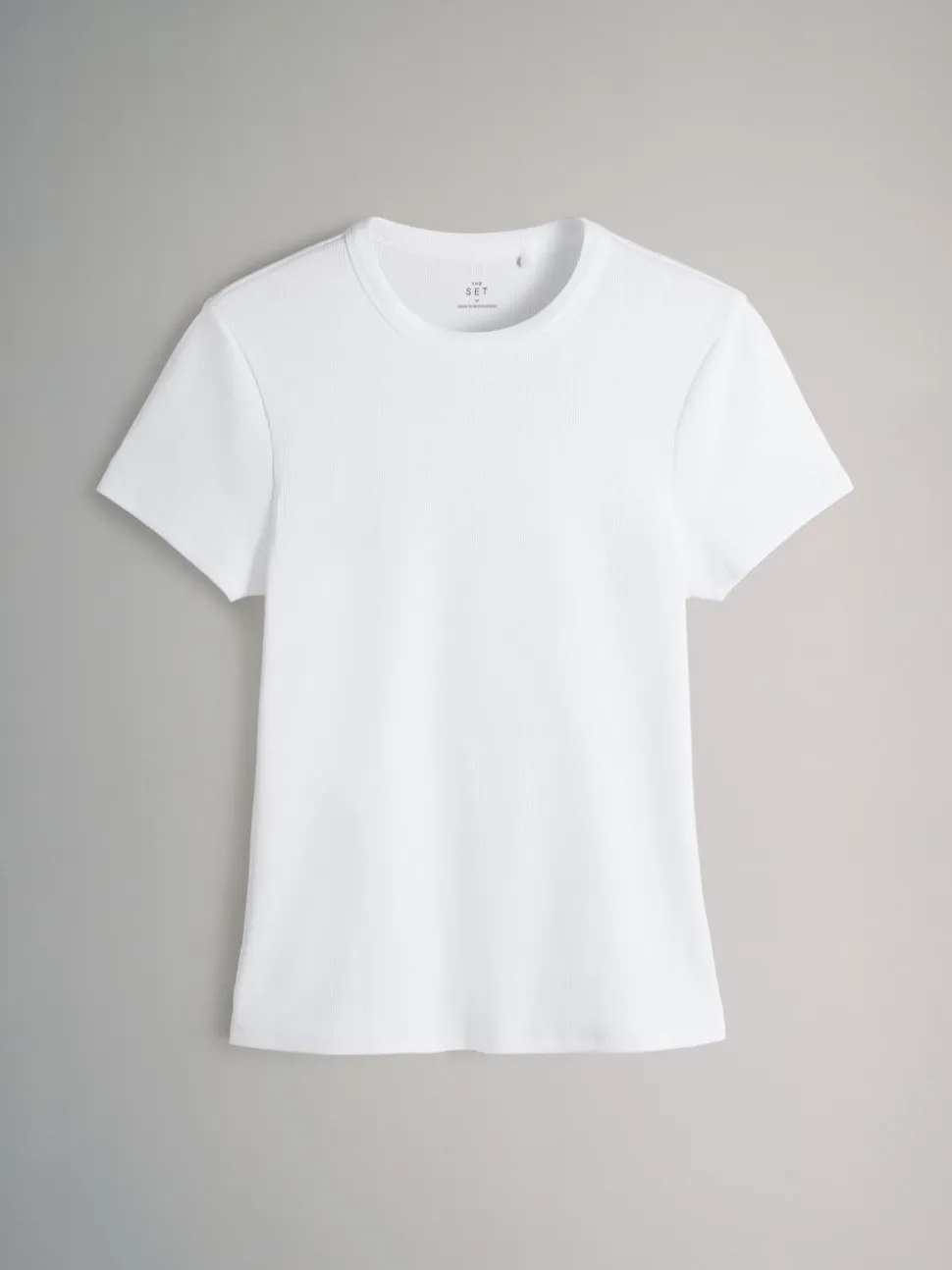 neutre - The Set lot de 5 t-shirts côtelés à manches courtes