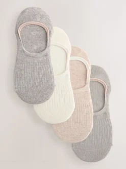 Neutre côtelé - Paquet de chaussettes invisibles 4