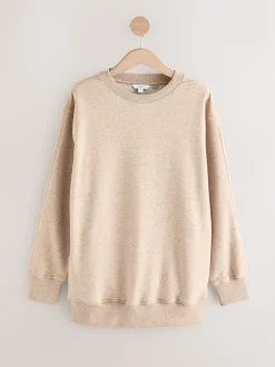Neutre neutre - Sweat-shirt long Essentiels coupe décontractée avec poches