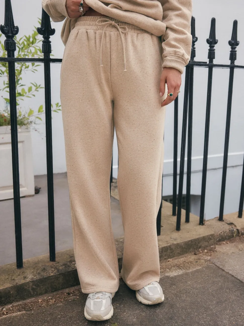 Neutre texturé moucheté - Jogging Essential large en jersey