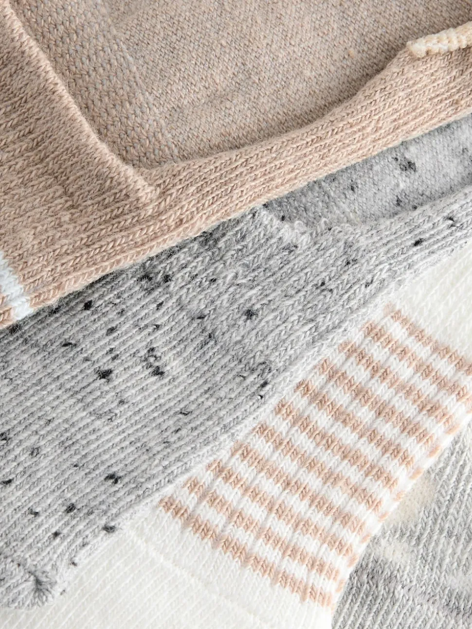 Neutre/gris Imprimé animal et Rayure - Paquet de chaussettes d'entraînement invisibles 4