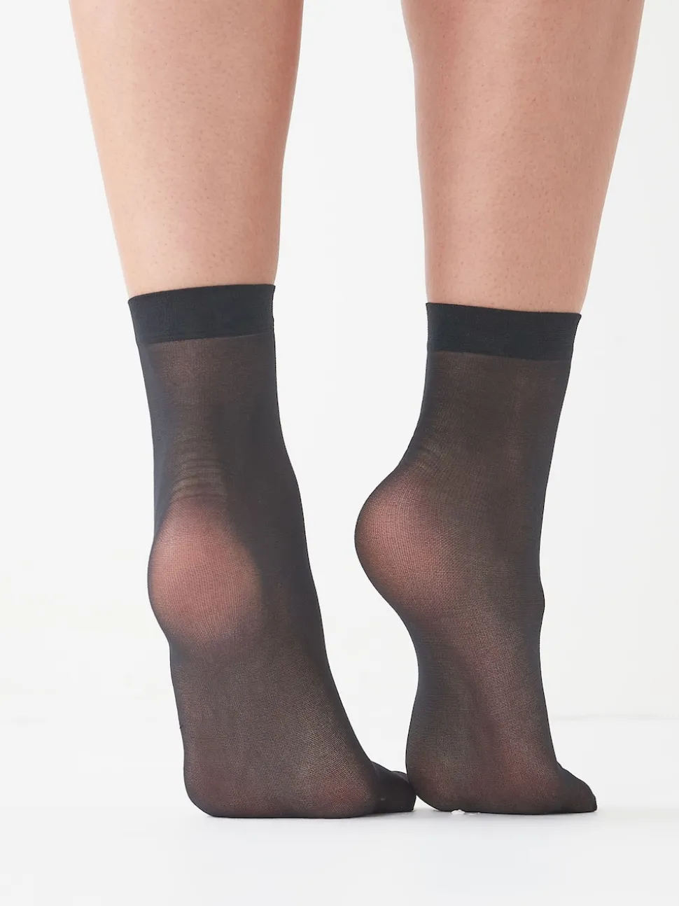 Noir - 20 Denier Chaussettes cheville 5 Lot