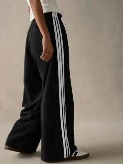 Noir - adidas Essentials Pantalons Amples à 3Rayures