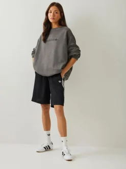 Noir - Adidas Original Short en jacquard à 3rayures