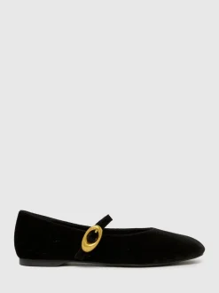 Noir - Ballerine Schuh EC Lune en velours