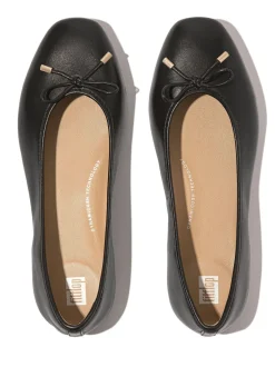 Noir - Ballerines FitFlop Dericato Noeud en cuir souple
