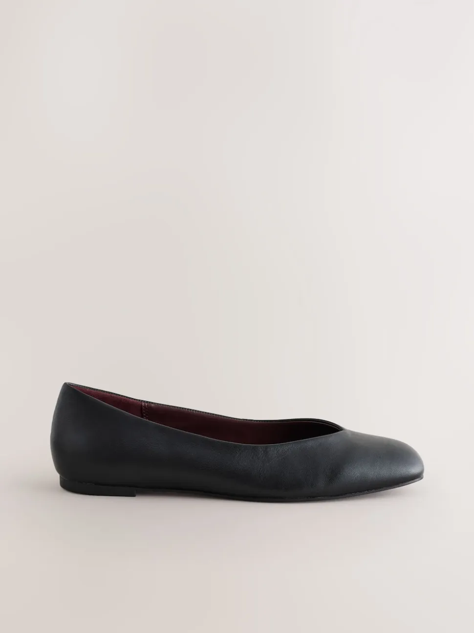 Noir - Ballerines Forever Comfort® en cuir à bout carré