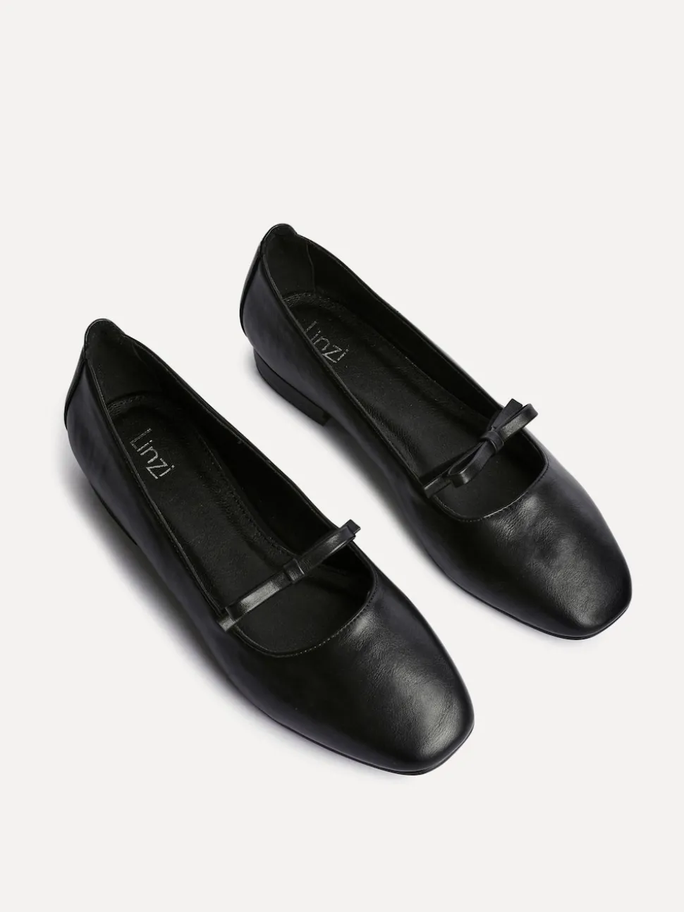 Noir - Ballerines Linzi Cressida avec nœud
