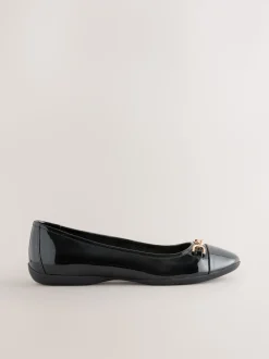 Noir - Ballerines plates Forever Comfort® avec chaîne