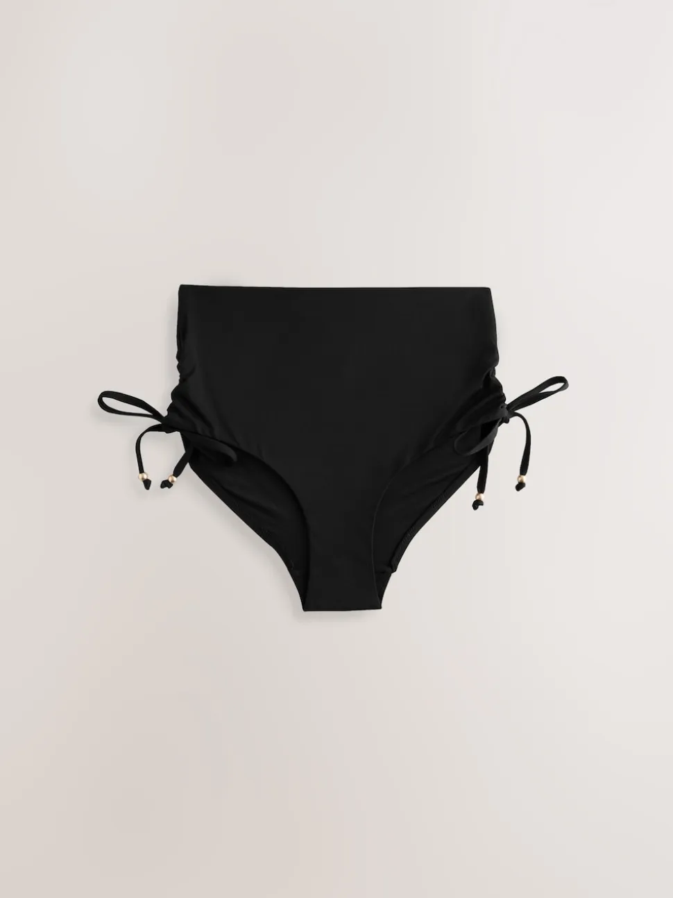 Noir - Bas de bikini froncé