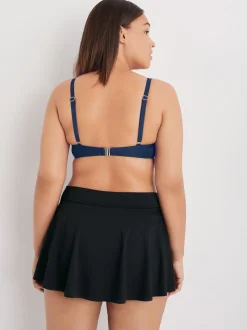 Noir - Bas de bikini jupe de bain