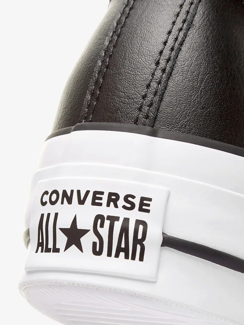 Noir - Baskets Converse Platform Lift Chuck Ox en cuir