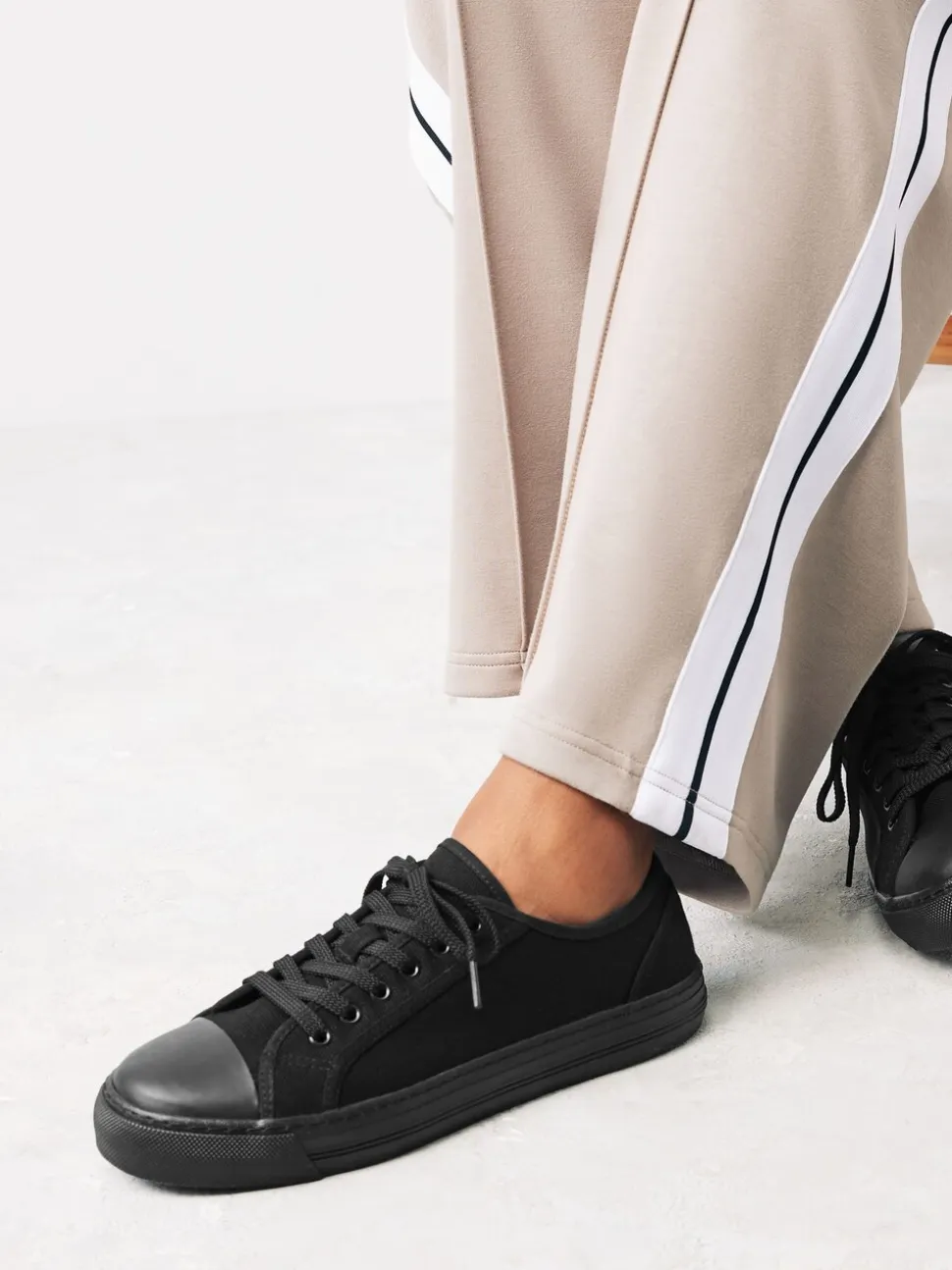 Noir - Baskets de baseball en toile