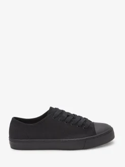 Noir - Baskets en toile style baseball