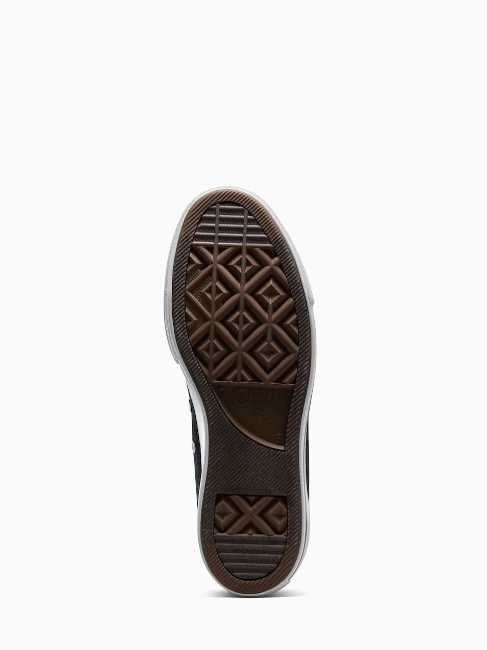 Noir - Baskets montante Converse pâle à plateformes élévatrices