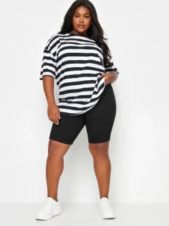 Noir - Bermuda Yours Curve délavage moyen