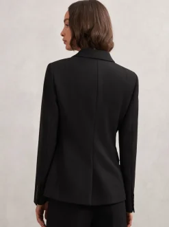 Noir - Blazer de costume Reiss Gabi à double boutonnage