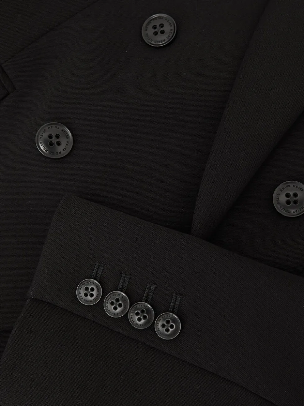 Noir - Blazer de costume Reiss Gabi à double boutonnage