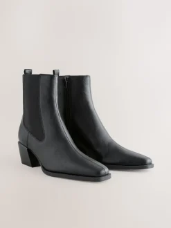 Noir - Bottes de cow-boy western Chelsea Style
