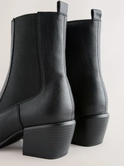 Noir - Bottes de cow-boy western Chelsea Style