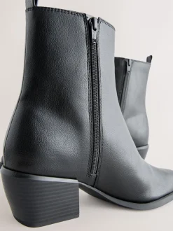 Noir - Bottes de cow-boy western Chelsea Style