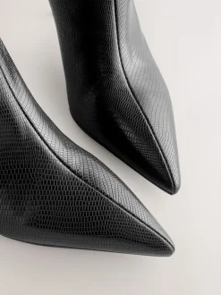 Noir - Bottes Forever Comfort® à talon pointu et souples jusqu’aux genoux