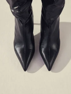 Noir - Bottes Forever Comfort® à talon pointu et souples jusqu’aux genoux