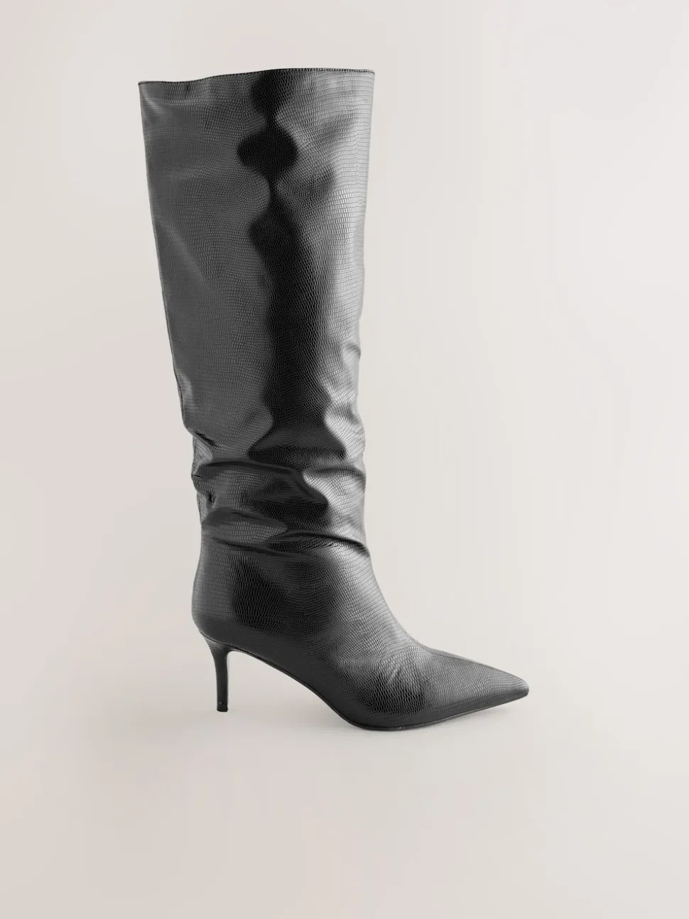 Noir - Bottes Forever Comfort® à talon pointu et souples jusqu’aux genoux