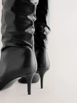 Noir - Bottes Forever Comfort® à talon pointu et souples jusqu’aux genoux