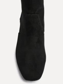 Noir - Bottes Linzi extensibles hauteur genou à talons carrés