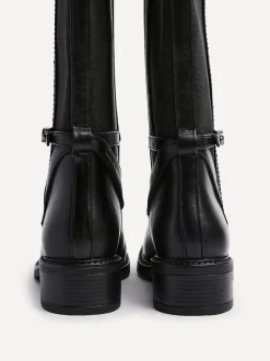 Noir - Bottes Linzi Power hautes avec panneau latéral extensible et détail de boucle