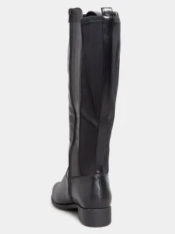 Noir - Bottes Yours Curve extensibles à coupe large au genou