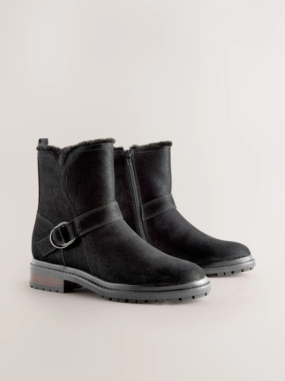 Noir - Bottines Forever Comfort® en fourrure synthétique