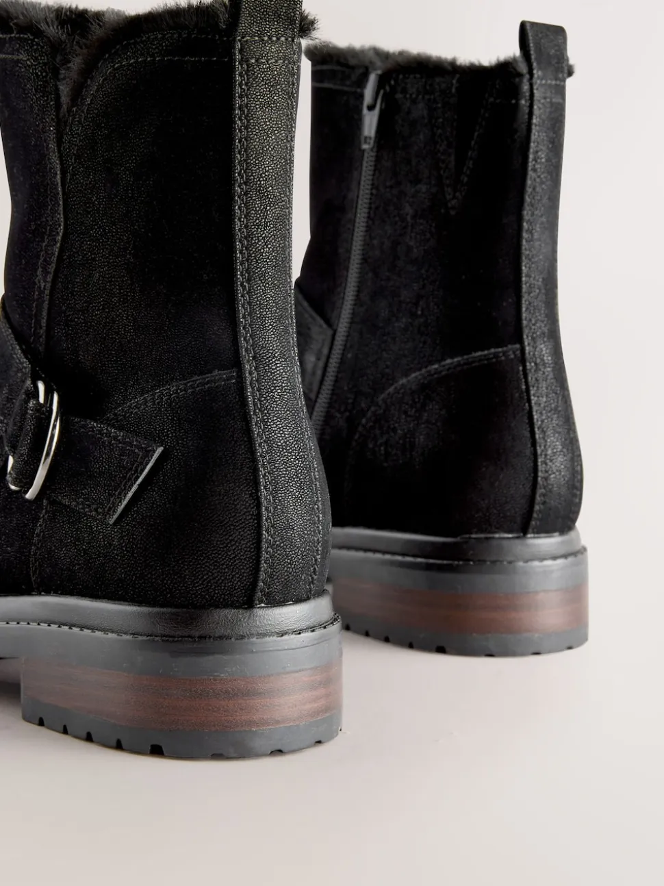 Noir - Bottines Forever Comfort® en fourrure synthétique