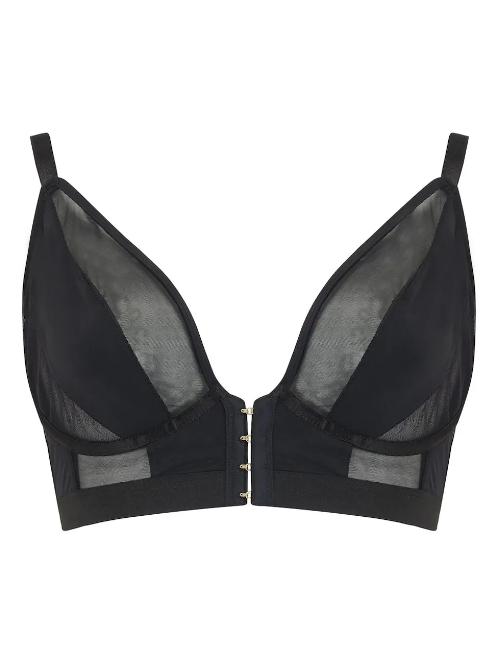 Noir - Brassière Pour Moi India à armature et fermeture avant